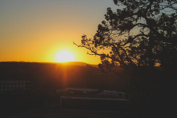 sunrise over the lake