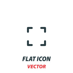 in full screen icon in a flat style. Vector illustration pictogram on white background. Isolated symbol suitable for mobile concept, web apps, infographics, interface and apps design