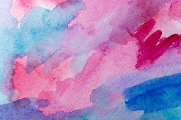 pink blue watercolor art background