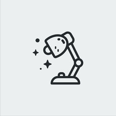 desk lamp icon sign vector
