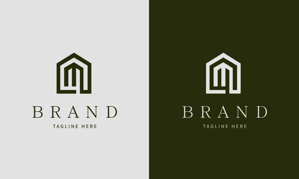 Finance Business Luxury Real Estate Agent M Letter Symbol Concept Logo