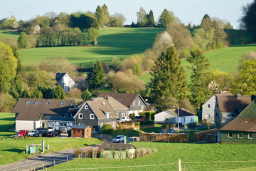 Little village at spring-time