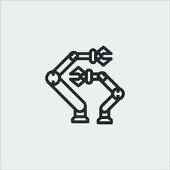 robot arm icon sign vector