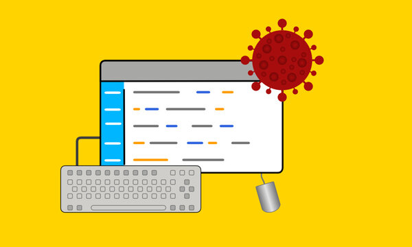 Computervirus oder digitale Informationen &uuml;ber das Coronavirus