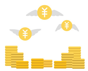 飛んでいくお金 線無し