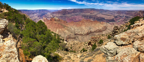 Amazing colors of Grand Canyon from a high viewpoint