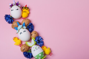 Funny easter eggs unicorns. Happy Easter