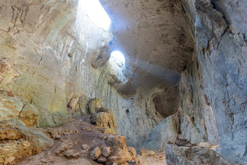 Prohodna cave known as God's eyes near Karlukovo village,  Bulgaria