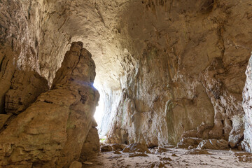 Prohodna cave known as God's eyes near Karlukovo village,  Bulgaria
