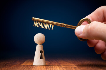 Key to boost your immune system concept