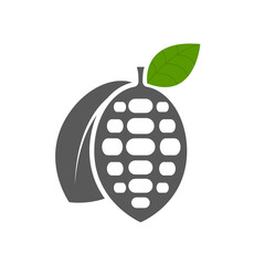 Cocoa Beans black Icon on white