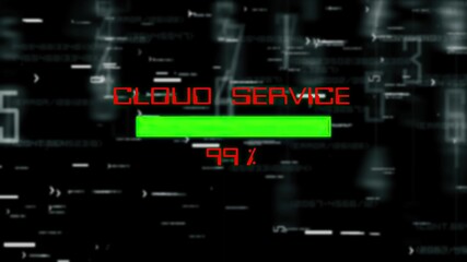Fototapeta premium Cloud service progress bar on digital background