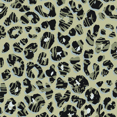 Leopard print pattern. Vector seamless background. Animal skin texture