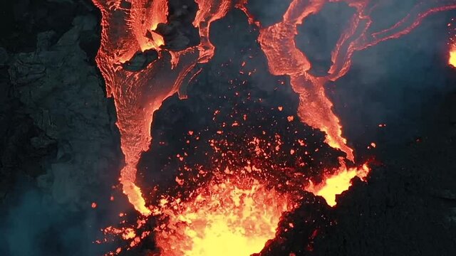 Iceland volcano eruption of Mount Fagradalsfjall, Iceland.
