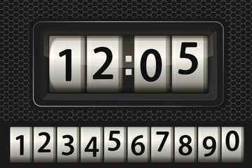 Old mechanical clock odonometer, timer