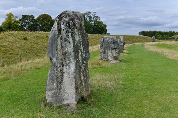 ancient standing stones at averbury in wiltshire england