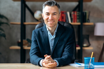 Portrait of an attractive, successful, influential, adult caucasian manager, businessman or lawyer...