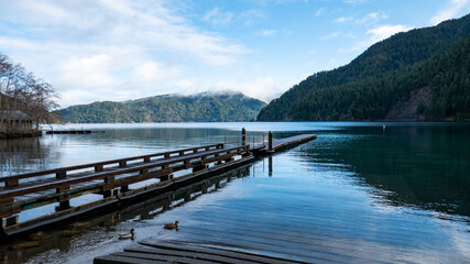Obraz premium Dock on Crescent Lake