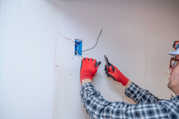 Electrician wiring home