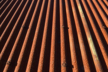 錆びた波トタン