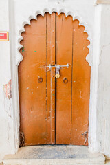 Door at the City palace in Udaipur, Rajasthan state, India