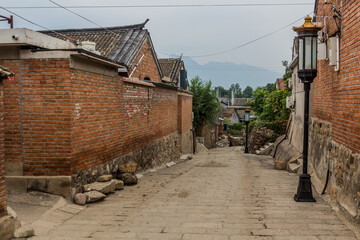 Street in Gubeikou village, Hebei province, China.