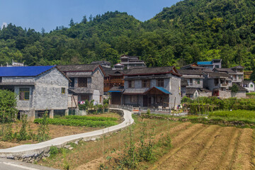Fototapeta na wymiar Village in Hunan province, China