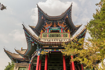 Pavilion on White Pagoda Mountain in Lanzhou, Gansu Province, China