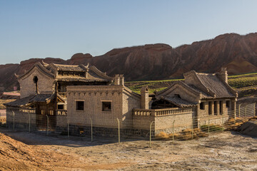 Old house in Zhangye Danxia National Geopark, Gansu Province, China