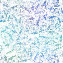 Seamless satin soft pastel color leaves pattern. High quality illustration. Beach or resort wear design of leaves in fuzzy turquoise and white. Repeat raster jpg pattern design.