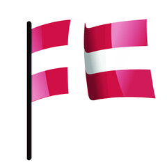 Denmark flag vector design. Eps 10 vector illustration.