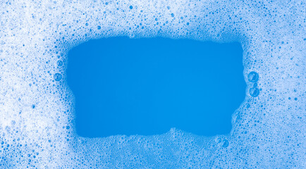 Frame made of detergent foam bubble.