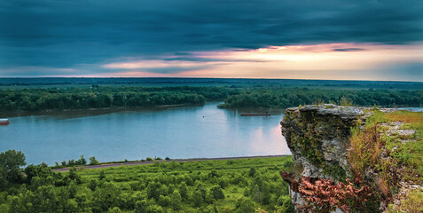 Obraz premium sunrise on river