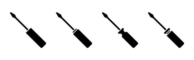 Screwdriver icon set.tools icon vector