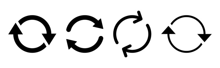 Refresh icon set. Reload icon vector. Update icon.