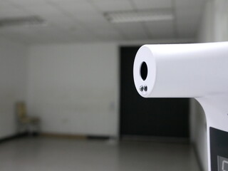 infrared thermometer equipment for check the temperature in office.