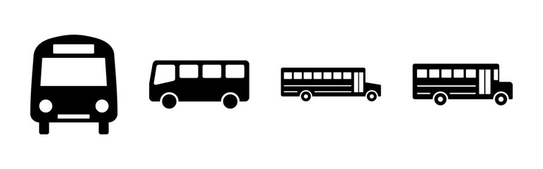 Bus icon set. bus vector icon