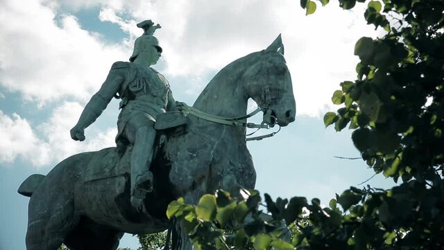 Equestrian statue of Emperor Wilhelm II, the last German emperor in Cologne, Germany