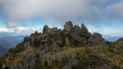 clouds over the mountain