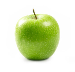 Green apple isolated on white isolated on white background.

