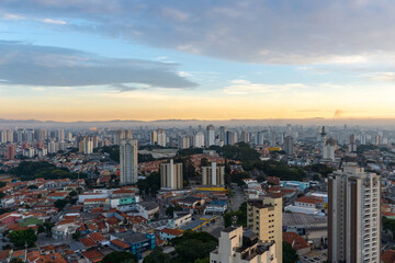 Fototapeta na wymiar São Paulo City Metropolis Brazil Sunset Sunshine