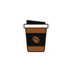 take Away coffee icon  in color icon, isolated on white background 