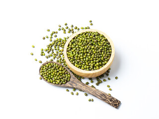Mung bean isolated on white background