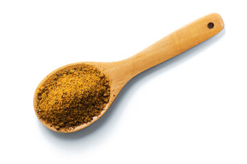 Brown sugar isolated on white background