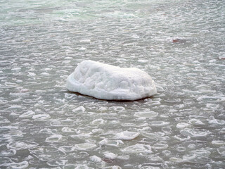 Coast of the Baltic Sea in winter. Estonia