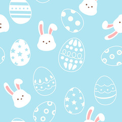 Seamless easter pattern background vector illustration easter day concept
