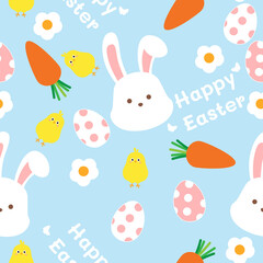 Seamless easter pattern background vector illustration easter day concept