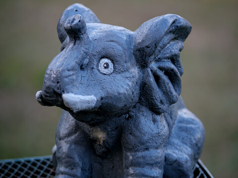 Weathered Ceramic Elephant