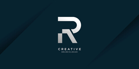 Letter logo with initial R, with modern bold concept Premium Vector part 1