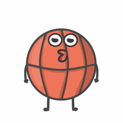 Cute Basket ball vector template design illustration